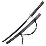 Defender 41" All Black Hand Made Carbon Steel Blade Samurai Sword With Aluminum Sheath