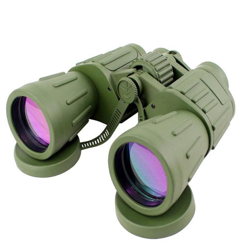 60X50 Green Army Binoculars with Pouch Day / Night Prism View