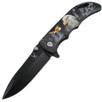 TheBoneEdge 7" Stainless Steel Woods Eagle Spring Assisted Folding Knife