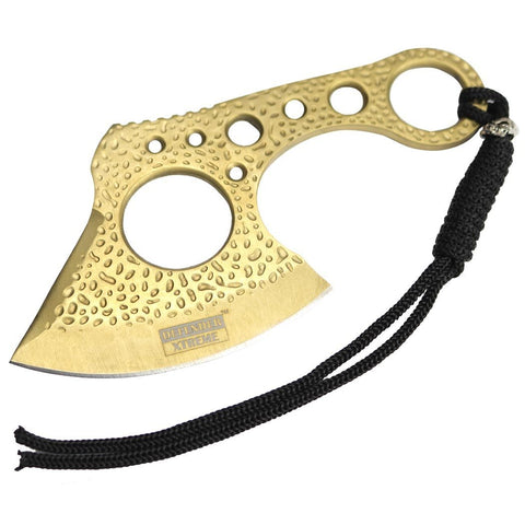 Defender-Xtreme 7" Gold Coating Throwing Hunting Tactical Axe Stainless Steel 13336