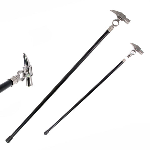 34.5 Inches Aluminum Hammer Handle Style Gentleman's Walking Stick