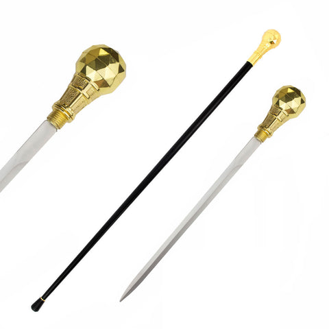 The Kingpin Golden Handle Walking Cane Sword