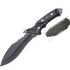 Defender 11" Black Hunting Knife with Sheath 6162  Fixed Blade