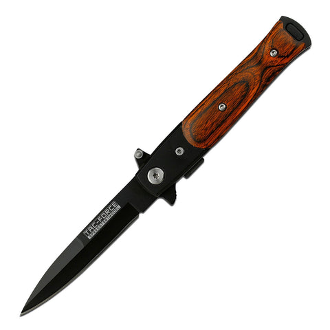 TAC-FORCE TF-438WB SPRING ASSISTED KNIFE WOOD
