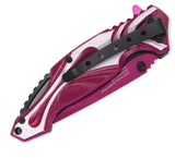 Capitol Agent Knife HOT PINK AND WHITE Spring Assisted EDC Womens
