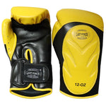 Last Punch Pro Style Training Sparring Boxing Gloves - Yellow & Black 12 Oz