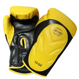 Last Punch Pro Style Training Sparring Boxing Gloves - Yellow & Black 12 Oz