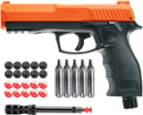 Umarex T4E by P2P HDP .50 Caliber Pepper Ball Air Pistol with Included 5X 12g CO2 Tanks and Free 10x Pepper Balls and 10x Rubber Balls -Bundle