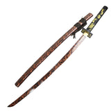 Defender 41" Hand Made Carbon Steel Blade UV Printed Samurai Sword With Wood Sheath