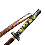 Defender 41" Hand Made Carbon Steel Blade UV Printed Samurai Sword With Wood Sheath