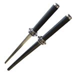 Defender 2 Pc 28" Ninja Sword Set Wood Handle With Black Nylon Cord Wrapped