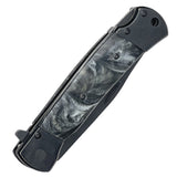 Defender-Xtreme 9" Black Color Acrylic Handle Black Bolster Spring Assisted Folding Knife