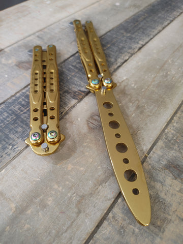 Gold Butterfly Trainer Knife