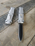Mighty Mini OTF Pocket Knife Lightweight Aluminum Handle - Silver