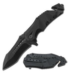 5 Inch Closed Spring Assisted Open Tactical Rescue Folding Pocket Knife EDC