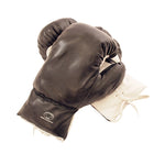Black & White Vinyl Leather Practice Training Boxing Gloves