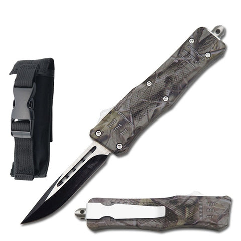 7" Street Walker Out Of The Front OTF Knife - Outdoor Camo