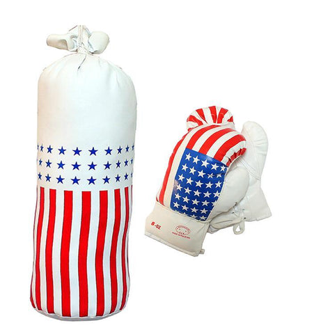 USA Mini Punching Bag Boxing Gloves Set
