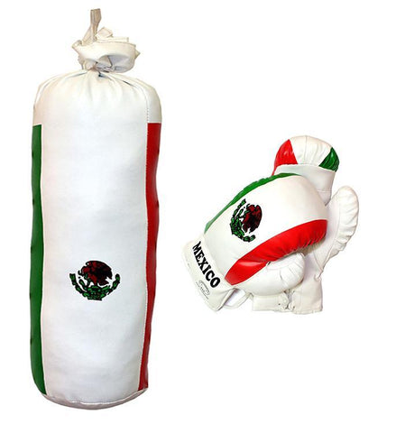 Mexico Mini Punching Bag Set & Boxing GLoves