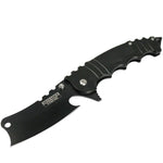 Defender-Xtreme All Black  8.5" Butcher Style Spring Assisted Folding Knife  13200
