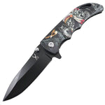 TheBoneEdge 7" Stainless Steel Tribe Chief Spring Assisted Folding Knife