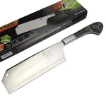 TheBoneEdge 12" Chef Kitchen Cleaver Knife Black Packawood Handle Stainless Steel 13309