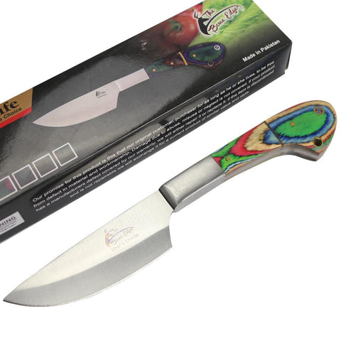 TheBoneEdge 9" Chef's Choice Kitchen Knife Packawood Handle Steel Blade Full Tang 13322