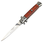 Defender-Xtreme 9" Spring Assisted Folding Knife PackaWood Handle Steel Blade 13330