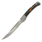 TheBoneEdge 9.5" Classic Western Folding Knife Stainless Steel Brown Pearl Handle 13365