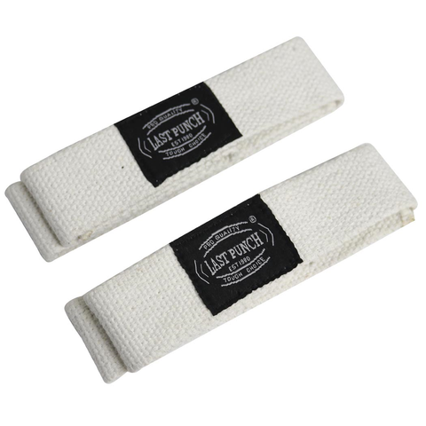 Last Punch White Weight Lifting Wrist Assist Wraps Exercise Equipment 13385