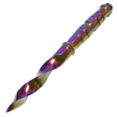 TheBoneEdge 10" Tri Edge Kris Blade Dagger Rainbow Twister Hunting Knife 13413