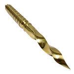 TheBoneEdge 10" Tri Edge Kris Blade Twister Dagger Gold Color Hunting Knife 13415