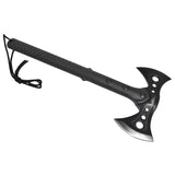 15.5" All Black Tactical Axe Double Blade Head 3CR13 Stainless Steel 13463