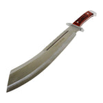 Hunt-Down 18.5" Full Tang Machete Stainless Steel Brown Wood Handle Hunting Knife 13501