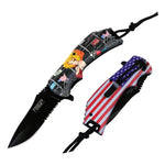 Defender-Xtreme Motorcycle Rider  8.5" Spring Assisted Folding Knife 3CR13 Steel 13549
