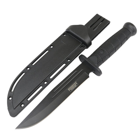 Defender-Xtreme 13" Tactical Hunting Knife ABS Handle 3CR13 Stainless Steel Black 13577
