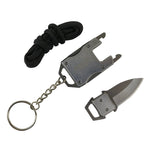 Defender-Xtreme Chain Keyring Mini Pocket EDC Knife Survival Stainless Steel Silver 13585