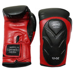 Last Punch Pro Style Training Sparring Boxing Gloves - Black & Red 12 Oz