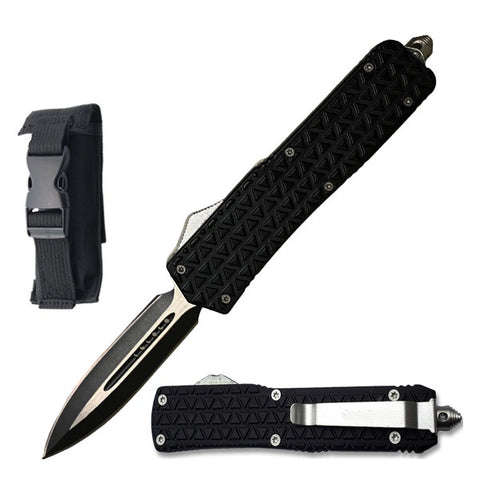 8.5" Black Delta Force OTF Dual Action Automatic Knife
