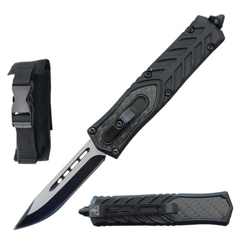 9" Everyday Carry Carbon Fiber Out Of The Front OTF Knife