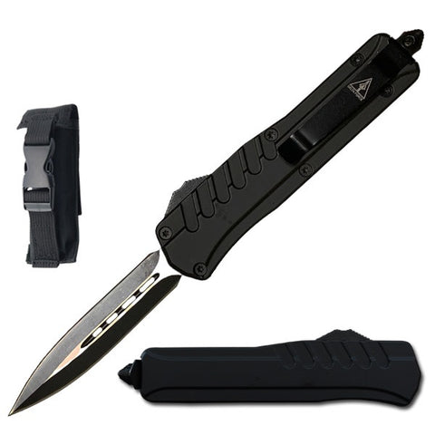 9" Black Military Riot OTF Automatic Out the Front Knife