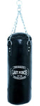 Heavy Duty Filled Black Punching Bag - Large & Medium With Chains