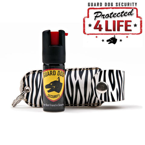 Zebra Personal Defense Pepper Spray OC-18 1/2 oz With Leather Case