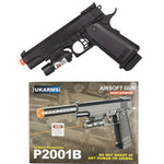 P2001B Airsoft Spring Powered Army 1911 With Laser FPS 180