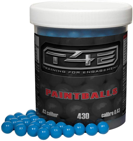 T4E Premium .43 Caliber Paintballs, Blue, 430 Count Jar