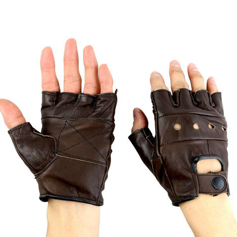 Last Punch Brown Fingerless Sport Weight lifting Workout Gloves All Sizes S-XXL 288
