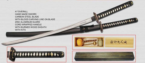 41" Collectible Replica Forged Samurai Sword with Gift Wood Box