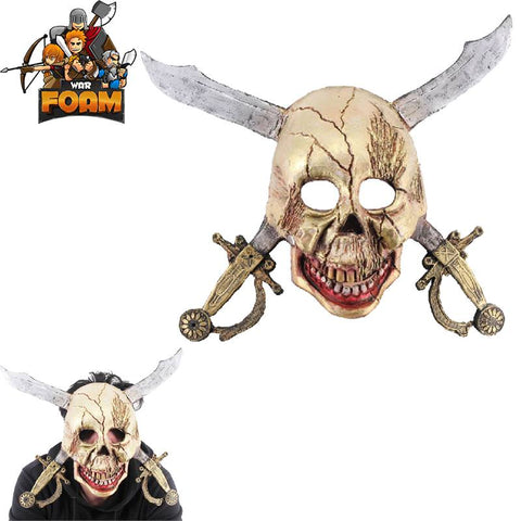 Scary Pirate Skull Cross Swords Mask For Cosplay Halloween Masquerade