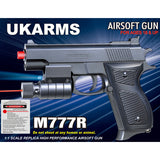 UKARMS M777R SPRING AIRSOFT PISTOL GUN w/ 1000 BBS 6MM .12g