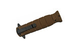 5" BROWN RUBBER FOLDER EDC FOLDING KNIFE